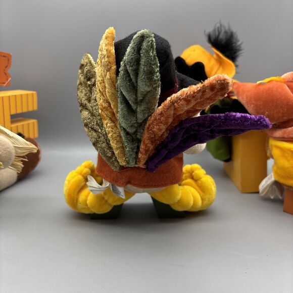 Home Interiors Fall Decorations Autumn Plush Scarecrow Crow Bear & Turkey 6-8” - Picture 8 of 10